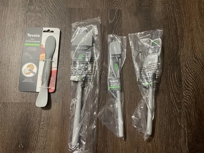 Pacote de espátulas de utensílios de cozinha Tovolo 5 peças todo de silicone cinza - Imagem 1 de 4