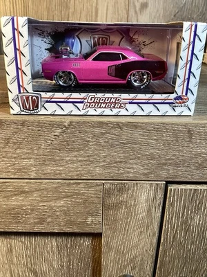 M2 Machines- Ground Pounders 12-19, 1971 Plymouth Cuda 440-Pink - Image 1 of 4