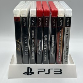 PS3 Game Storage Rack Stand PlayStation 3 Disc Holder Organizer Display 3D