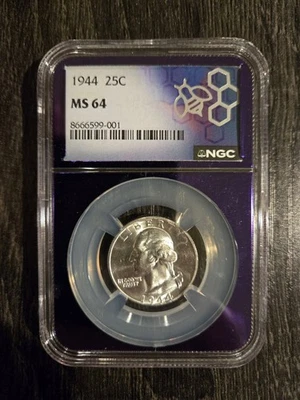 1944 Washington Quarter MS64 25¢ NGC Silver - Image 1 of 2