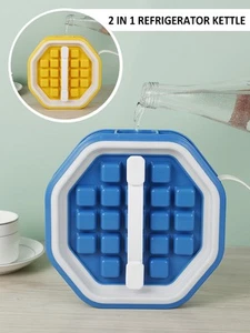 Portable Ice Cube Mold 19x19x3.8CM 2 In 1 Ice Ball Maker Mold for Freezer qiput - Picture 1 of 15