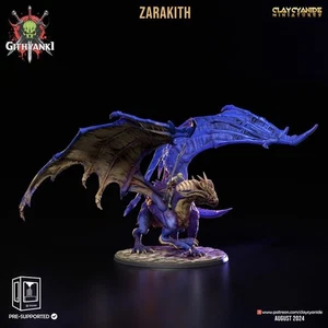 Gargantuan Dragon with rider miniature - Clay Cyanide - DnD miniatures - Role P - Picture 1 of 3
