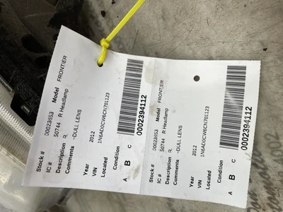 Passenger Right Headlight Fits 09-19 FRONTIER 433827 - Image 1 of 4