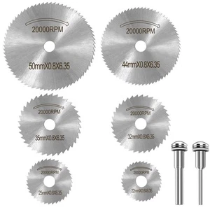 TNSRAY 8 Pezzi Dischi da Taglio per Dremel Mini Lame per Seghe Circolari HSS - Foto 1 di 24