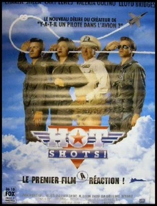 HOT SHOTS Affiche Cinéma Originale 160x120 Pliée Movie Poster CHARLIE SHEEN - Imagen 1 de 1