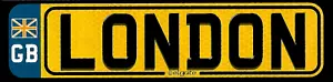 London Number Plate External Car Window Bumper Sticker - Foto 1 di 2