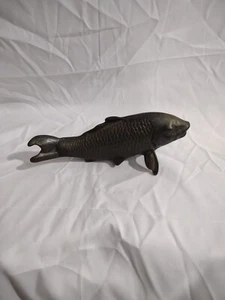Carp Fish Metal statue 8.6 inch Japanese Metalwork Figurine - Picture 1 of 9