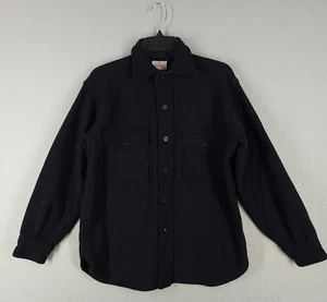 Vintage 5 Brother Wool Coat Mens L Blue US Navy USN Shirt Union Made 1960s CPO - Picture 1 of 11