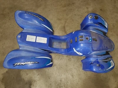 12V Yamaha Raptor Dumar Power Wheels Kids ATV Blue Plastic Body Fenders - Image 1 of 4