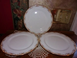 Limoges Frankreich VIGNAUD Die Maas Vintage Antik 3er Set Salat Mittagessen Teller - Bild 1 von 6