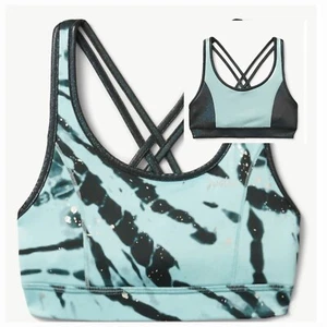 Justice Girls Reversible Bralette Sports Bra Size M 10 - Picture 1 of 7