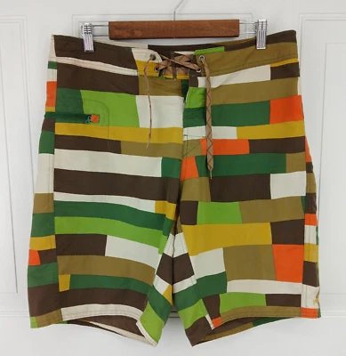 Patagonia Wavefarer Board Shorts Men 32" Geometric Swim Trunks Summer Pool *READ - Image 1 of 4