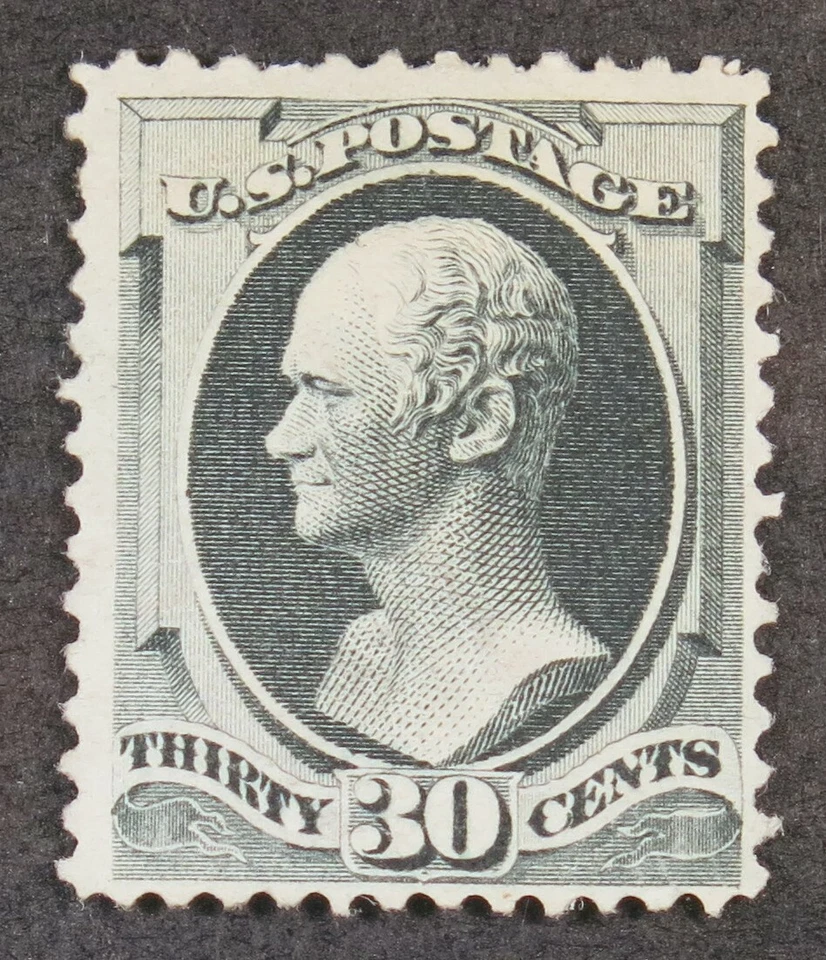 Unused VF U.S. #165 1870-71 30¢ Hamilton National Bank Note Printing Stamp - Image 1 of 3
