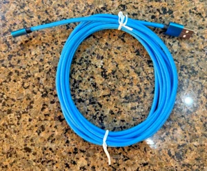 Câble USB-A vers USB Micro Charge/Transfert de Données Cordon 10' Bébé Bleu Téléphone Câble - Photo 1 sur 3