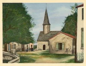 Maurice Utrillo pochoir "L'Eglise Sainte-Hilaire" - Photo 1 sur 1