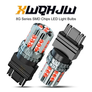 XWQHJW 3157 3156 LED Señal de giro Bombilla de freno CANBUS Anti Hyper Flash Rojo 2X - Imagen 1 de 11