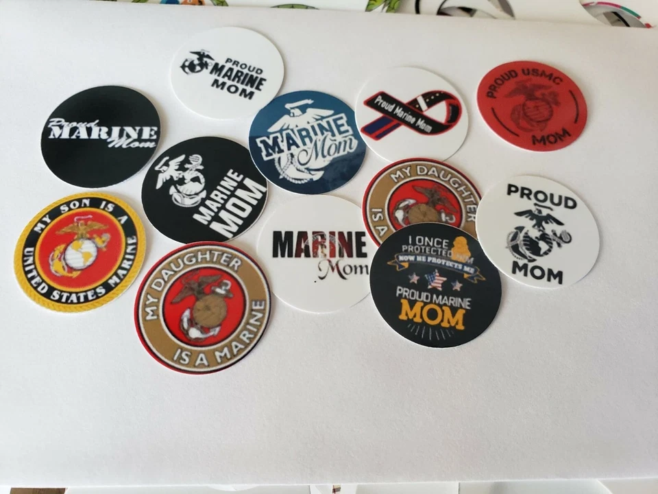 Imágenes de tapa de botella de una pulgada precortadas Marine Mom envío gratuito Foto 1 de 1