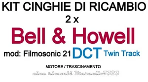 ★KIT CINGHIE DI RICAMBIO 2 x PROIETTORE BELL & HOWELL FILMOSONIC mod: 21 DCT★ - Imagen 1 de 1