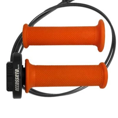 Gas rapido Accossato nero manopole arancioni Kawasaki Ninja 400 2018-2019 Foto 1 de 4