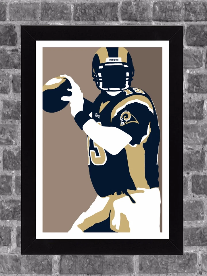 St Louis Rams Kurt Warner Portrait Sports Print Art 11x17 - Изображение 1 из 1