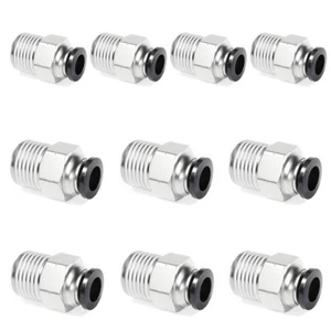 10Pcs Pneumatic OD 3/8" Tube x 3/8" NPT Male Connector Push to Connect fitting - Picture 1 of 7