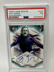 2021 Topps WWE Jeff Hardy /150 Auto PSA 7 AEW Wrestlemania Autograph Card 9 AJH