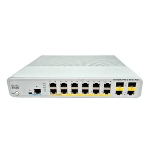 Cisco WS-C2960C-12PC-L 12-Port Poe 10/100Mbps (2x SFP / 2xRJ45 1GbE Réseau - Photo 1/1