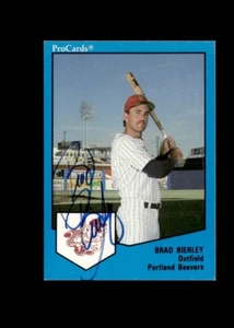 Brad Bierley 1989 ProCards Portland Beavers authentic autographed card - Picture 1 of 2