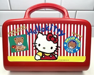 Vintage 1989 Sanrio Hello Kitty Red Plastic Case Playhouse - Picture 1 of 13