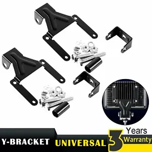 Pair Mounting Brackets For Most 4x6"Inch LED Headlights Y-bracket - Picture 1 of 3