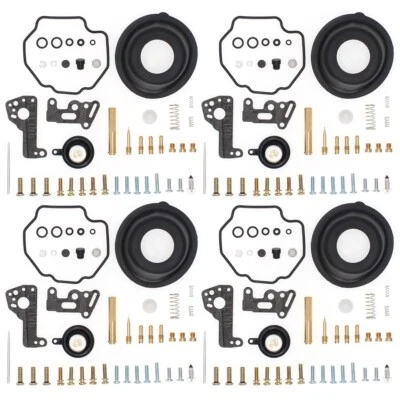 4x For Yamaha V-MAX 1200 Carburetor Rebuild Kit 1985-2000 &Diaphragm - Image 1 of 4