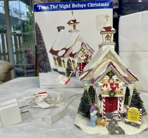 Department 56 Twas The Night Before Christmas "Christmas Eve Church" Vintage - Bild 1 von 12