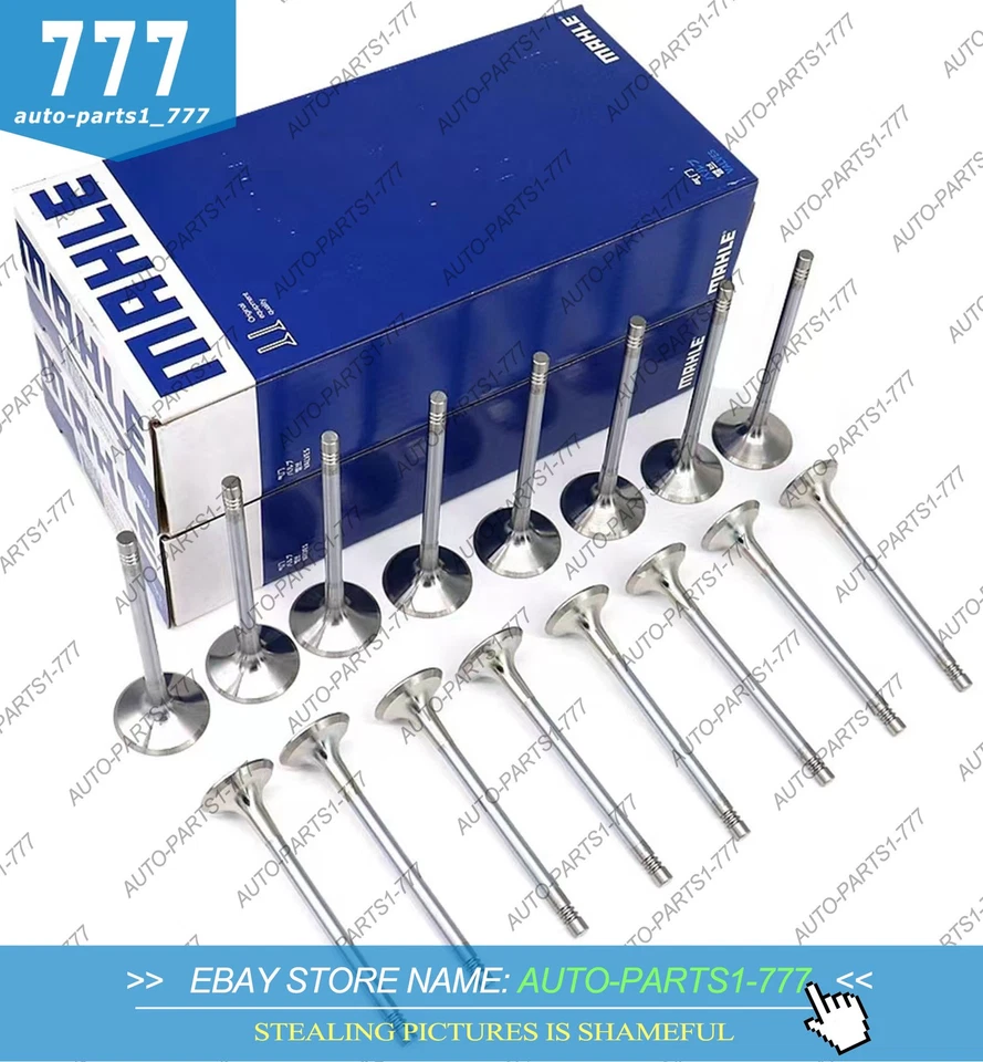 16x OEM Engine Intake Exhaust Valves For VW GTI GLI AUDI A3 A4 Q3 Q5 1.8T 2.0T Foto 1 de 4