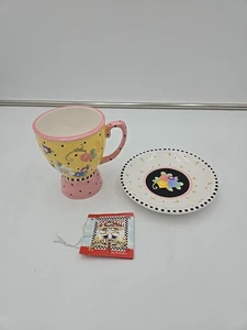 Taza de té y platillo musical vintage 1999 MARY ENGELBRUT ENESCO USADO - Imagen 1 de 8