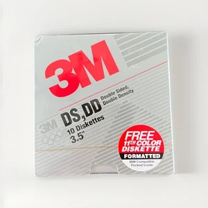 3M 3.5” Diskettes DS,DD Pack Of 11 Disks - Photo 1/4