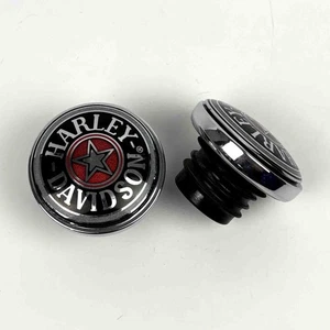 Tankdeckel für HARLEY-DAVIDSON links/rechts mit Medaillon (1Paar) belüftet used - Bild 1 von 4