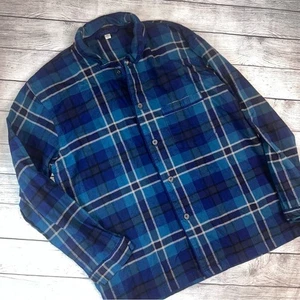 BODEN Men's Plaid Flannel Button Up Shirt Blue Green Size XL - Picture 1 of 5
