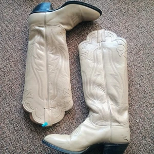 Vintage Justin Leder hohe Cowboystiefel Stil L4284 Damengröße 7,5 B - Bild 1 von 6