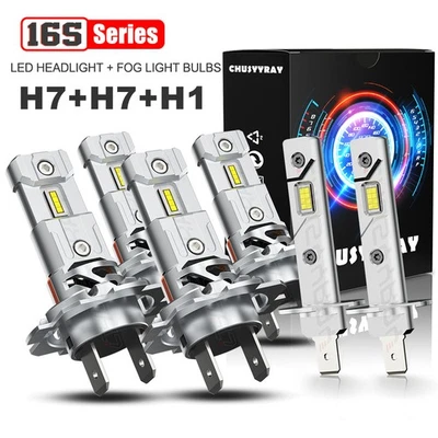 6x LED Headlight High Low + Fog Light Bulb For 2001-2003 Mercedes-Benz CLK55 AMG - Image 1 of 4