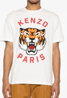 NWT $209 KENZO PARIS LUCKY TIGER  White T-shirt ~ SIZE XL - Oversized - Image 1 of 4