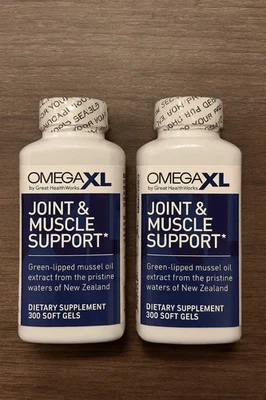 Omega XL Joint & Muscle Support – 300 Softgels Each – Pack of 2 – 600 Total - Image 1 of 2