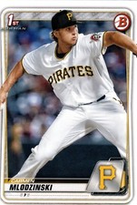 Carmen Mlodzinski Pittsburgh Pirates 2020 Bowman Draft 1st Bowman Card