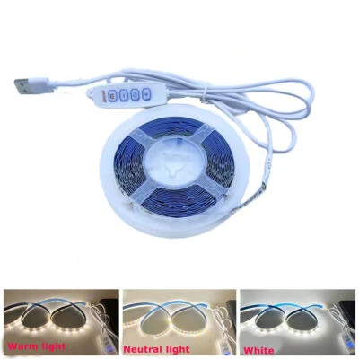 USB 5V Kitchen Under Cabinet Closet Lighting Kit Shelf Light Strip Bar Counter - Image 1 of 4