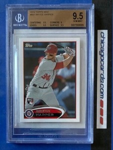 BGS 9.5 Gem Mint Bryce Harper 2012 Topps Mini #661 Rookie RC Single Owner