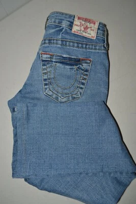 True Religion Women's Gina Straight No Pockt Flaps Blue Jeans Size 26x29 - Image 1 of 4