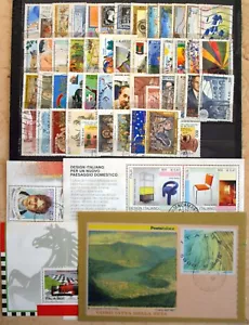 ITALIA usati 2001 Annata Completa - 50 Val. + 3 Foglietti + 1 LIB. CAT.50,80 - Foto 1 di 1
