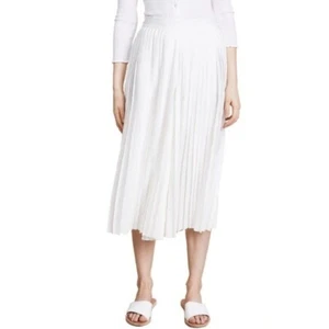Vince high waisted accordion pleated culottes 8 white - Picture 1 of 7
