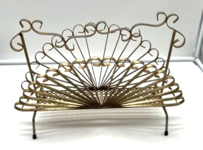 Porte-revue vintage en Métal Doré - Photo 1/4