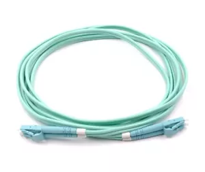 5M - 50/125 LC-LC OM3 Duplex - Fiber Optic Patch Cable Aqua - (E229798) - Picture 1 of 1