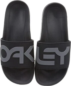 Oakley Mens B1B Flip Flops Slide Sandals Blackout Size US 11 New - Picture 1 of 6